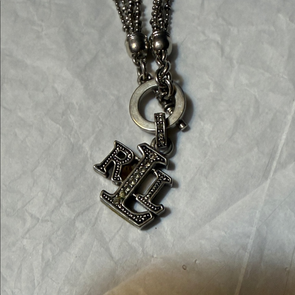 Polo by Ralph Lauren Silver Initial Pendant Necklace